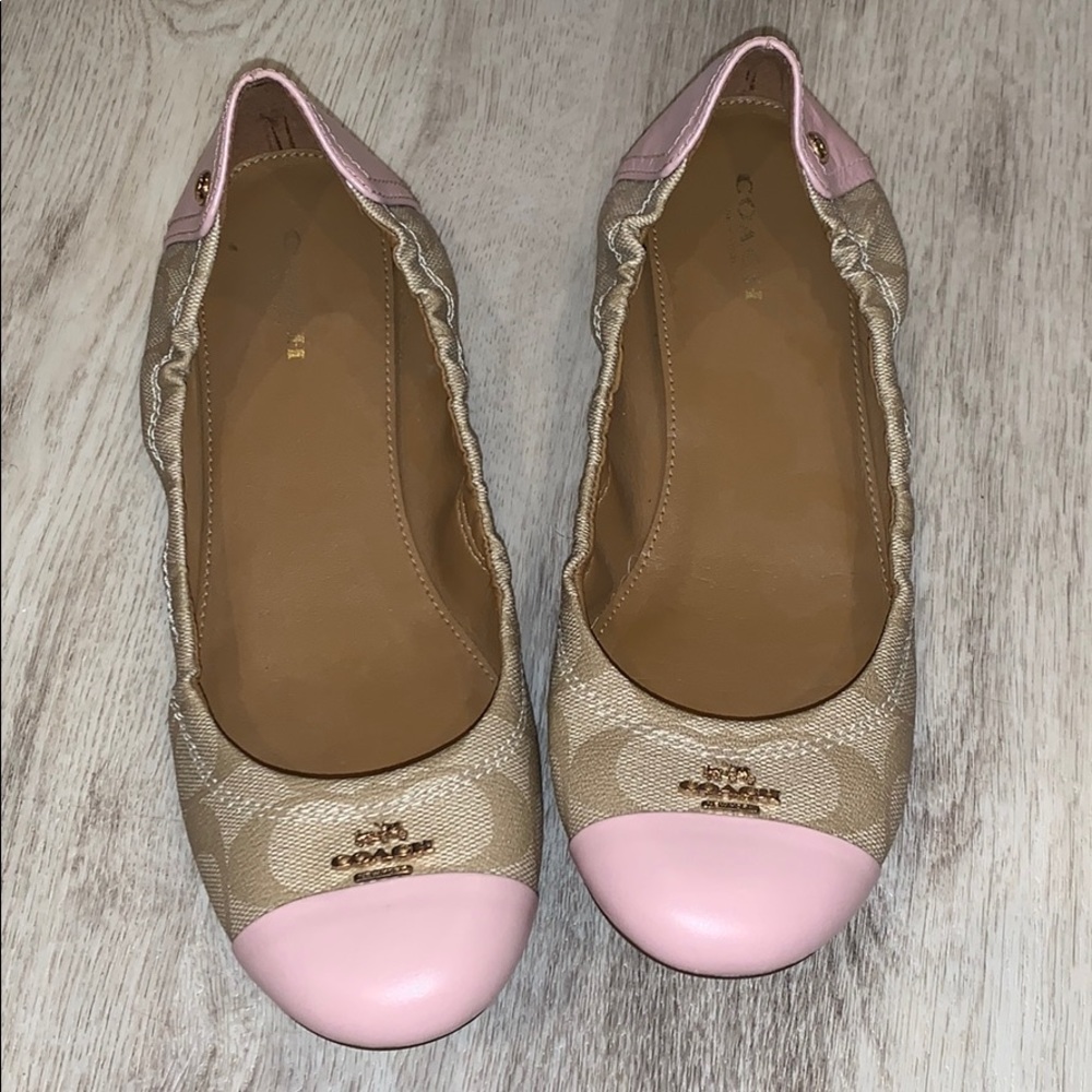 Coach pastel pink c’s ballet flats